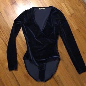 Madewell velvet bodysuit